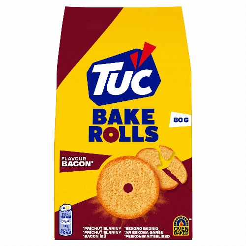 Tuc Bake Rolls bacon ízű kétszersült 80 g