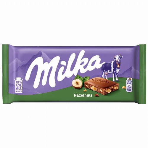 MILKA MILK WITH HAZELNUT TÁBLÁS CSOKOLÁDÉ 80 g