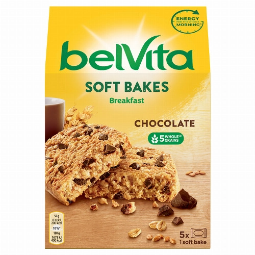 Belvita Soft Bakes gabonás keksz csokoládédarabokkal 250 g