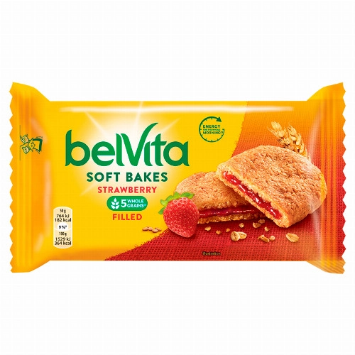 Belvita Soft Bakes gabonás keksz epres töltelékkel 50 g