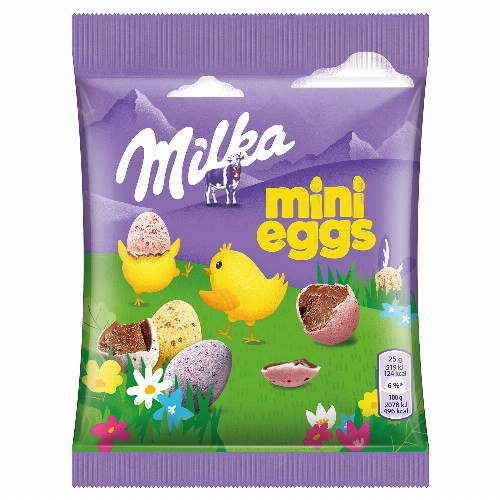 Milka Mini Eggs drazsé tojások alpesi tej felhasználásával készült tejcsokoládéval 100 g