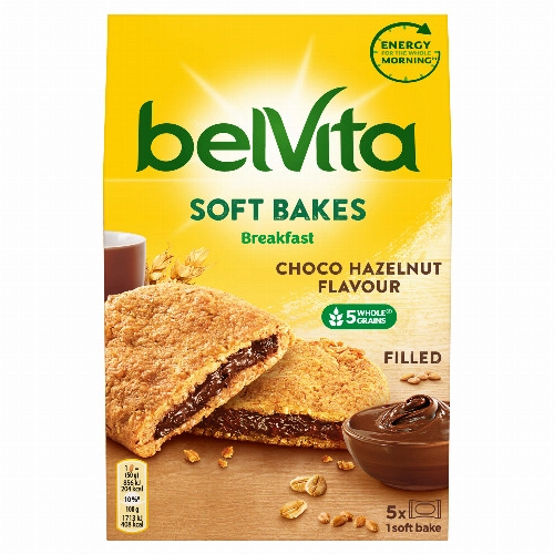 Belvita gabonás omlós keksz, mogyorós ízű kakaós töltelékkel 250 g