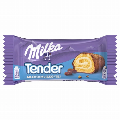 Milka Tender piskótatekercs tejes krémtöltelékkel tejcsokoládéval mártva 37 g 
