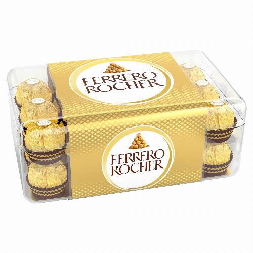 Ferrero Rocher tejcsokoládéval és mogyoródarabkákkal borított ropogós ostya lágy töltelékkel 375 g