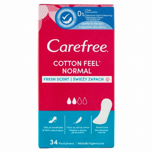 Carefree Cotton Feel tisztasági betét friss illattal 34 db 