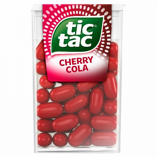 Tic Tac Cherry-Cola cseresznye és kóla ízesítésű cukordrazsé 18 g