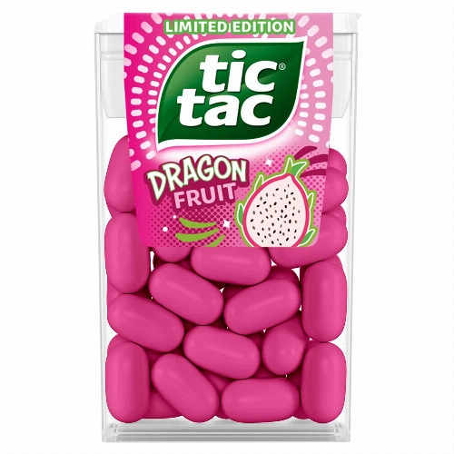 Tic Tac Dragon Fruit sárkánygyümölcsízű cukordrazsé 18 g