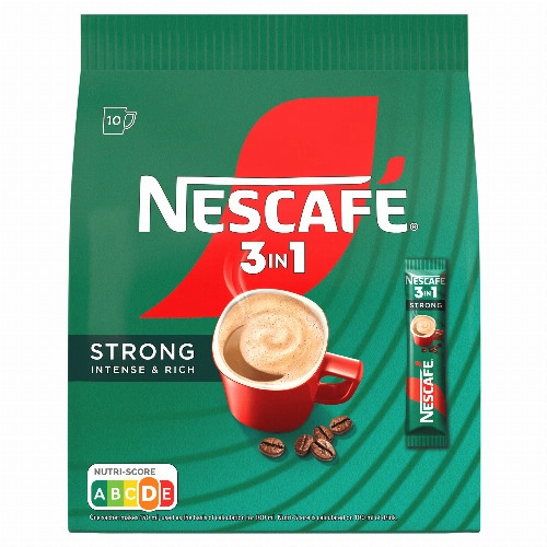 NESCAFÉ 3in1 Strong Intense & Rich azonnal oldódó kávéspecialitás 10 x 16 g (160 g)