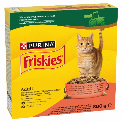 FRISKIES MACSKA SZÁRAZ MARHA-ZÖLDS. 800G
