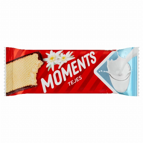 Moments kakaós bevonómasszába mártott, tejes krémmel töltött ostyaszelet 45 g