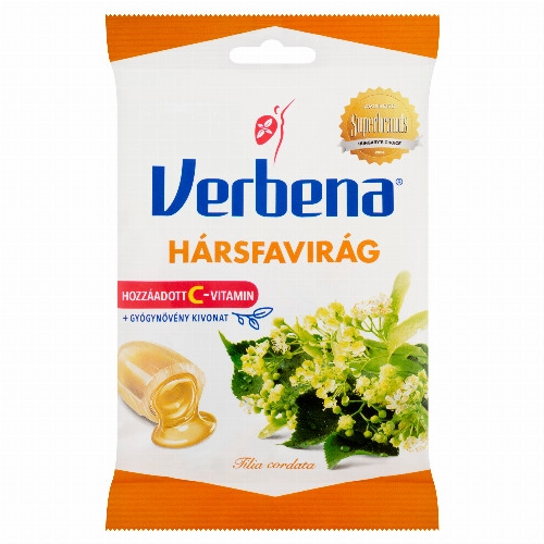 Verbena töltött keménycukorka hársfavirág kivonattal és C-vitaminnal 60 g