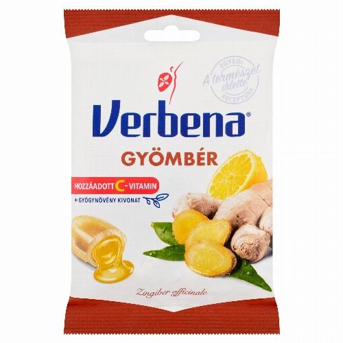 Verbena töltött keménycukorka gyömbérrel és C-vitaminnal 60 g