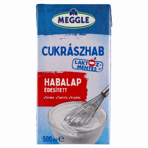 Meggle laktózmentes cukrászhab édesített UHT habalap 25% 500 ml