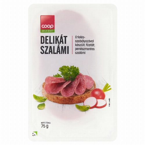 Coop szeletelt delikát szalámi 75 g