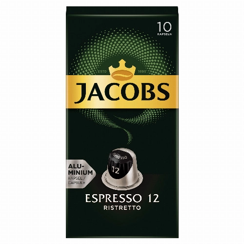 Jacobs Espresso Ristretto őrölt-pörkölt kávé kapszulában 10 db 52 g