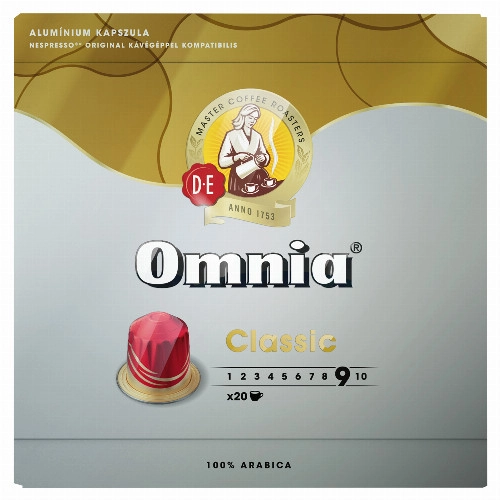 Douwe Egberts Omnia Classic őrölt-pörkölt kávé kapszulában 20 db 104 g