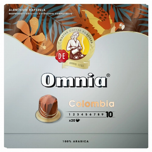 Douwe Egberts Omnia Colombia őrölt-pörkölt kávé kapszulában 20 db 104 g