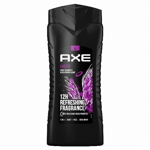 AXE Excite 3 in 1 tusfürdő testre, arcra, hajra 400 ml