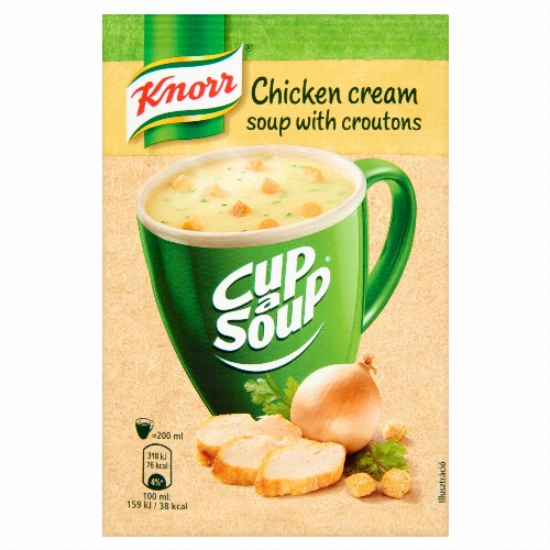 Knorr Cup a Soup instant csirkekrémleves zsemlekockával 16 g
