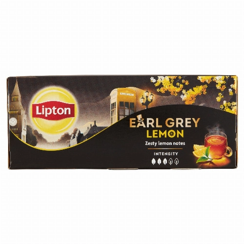 Lipton Earl Grey Lemon ízesített fekete tea 25 teafilter 50 g