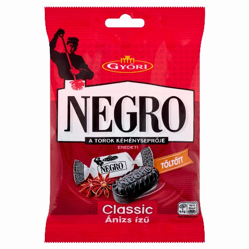 Győri Negro Classic ánizs ízű töltött keménycukorka 63 g