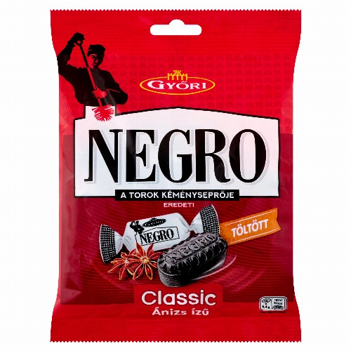 Győri Negro Classic ánizs ízű töltött keménycukorka 140 g