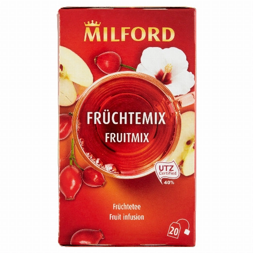 Milford Fruitmix vegyes gyümölcs ízű gyümölcstea-keverék 20 filter 45 g