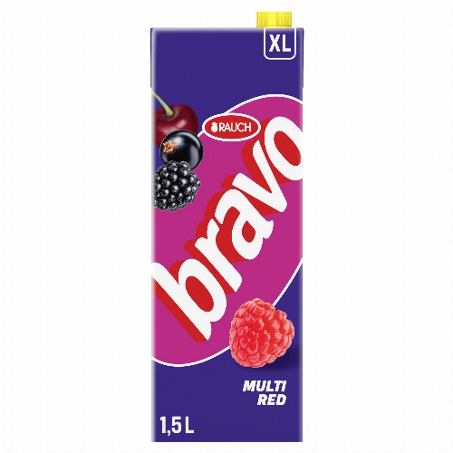 Rauch Bravo vegyes piros gyümölcsital 5 vitaminnal 1,5 l 